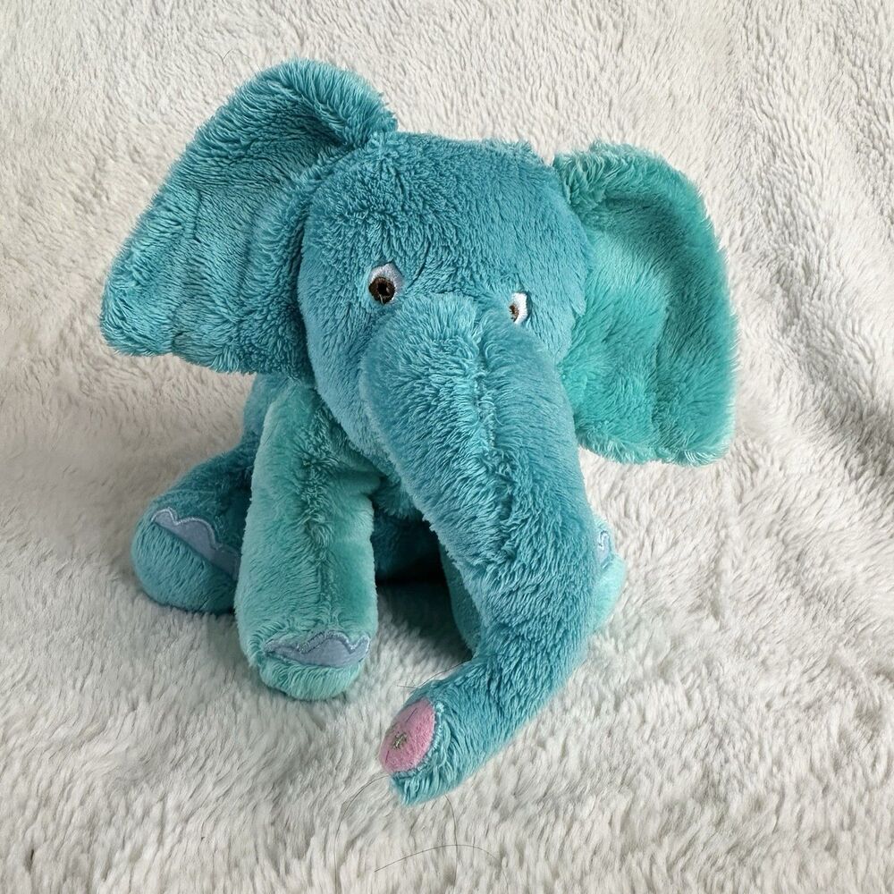 The World Of Eric Carle Elephant Blue Teal Stuffed Animal Plush Toy Lovey 12”